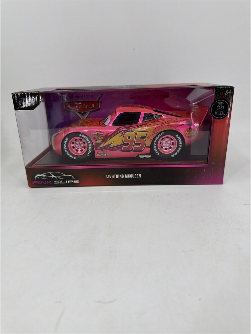 Lightning McQueen Pink Slips CHASE 1:24 Diecast Metal Pink Car Unopened Box